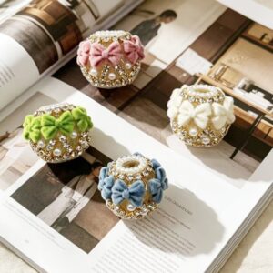 oly-4b0aaaa269dc437360af64d5ee213197 Wholesale Acrylic Flocked Bow Beads DIY Phone Strap Keychain Bag Charm Jewelry Accessory