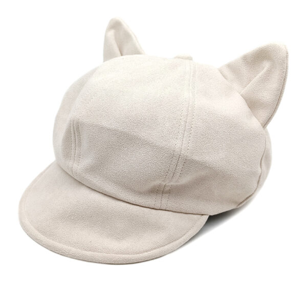 Wholesale Suede Cat Ear Beret Hat Vintage Octagonal Shape Casual Everyday Wear Boutique Fashion Accessory