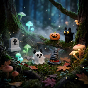 Wholesale Halloween Funny Pumpkin Resin Ghost Ornament Desktop Decor Party Favor Gift