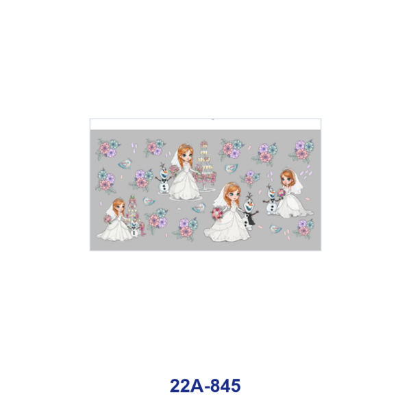 oly-4b35358aa9a62d2aa8a4d0d361475f24 Wholesale 5pcs Fresh Soft Cartoon Bride Wedding Dress Daisy Horse Frog Snowflake Bear Cake Floral Mixed Decor Prints 16oz Cup UV DTF Wraps