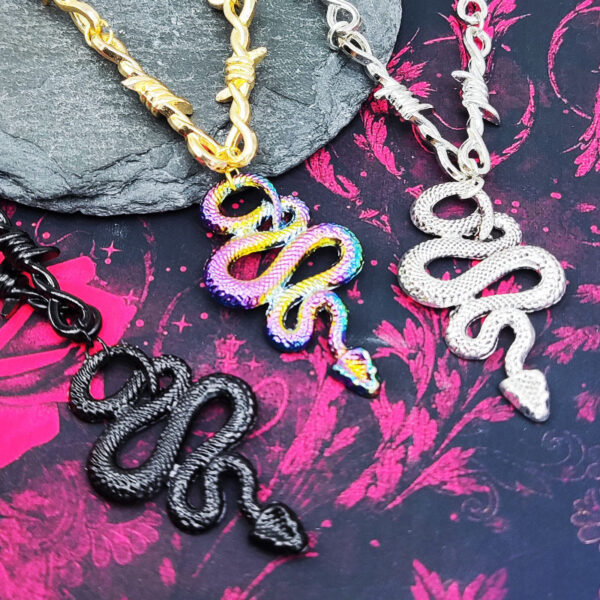 Wholesale Gothic Serpent Snake Necklace for Men Women Trendy Fashion Accessory Gift