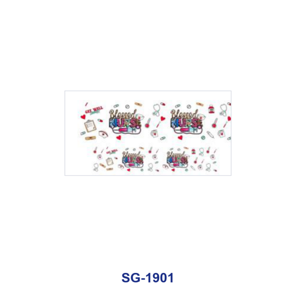oly-4b3fd82742af3738d3e9825ecda3d292 Wholesale 8pcs Nurse Element, Letter Quote Sports Team Logo Pattern 3oz Cup Stickers Wrap OLY Exclusive