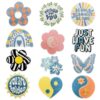 Wholesale Embroidered Cartoon Cloth Patches with Floral and Heart Designs for DIY Clothing Decoration Gift