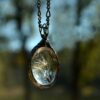 oly-4b5745b8de439efc05e452ca7e5b14f3 Wholesale Vintage Dandelion Seed Wish Oval Glass Pendant Necklace, Fashion Jewelry Accessory for Everyday Wear Gift