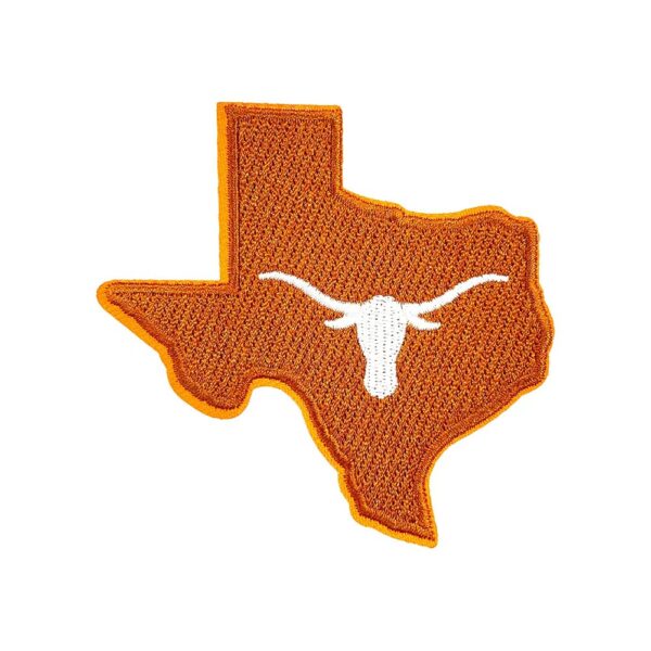 oly-4b5d5f0c88bcc651509a8025e72ce522 Wholesale Polyester Embroidered Patch, Texas Longhorn Orange, Iron-On Adhesive, Casual Fashion Accessory for Hats & Shoes