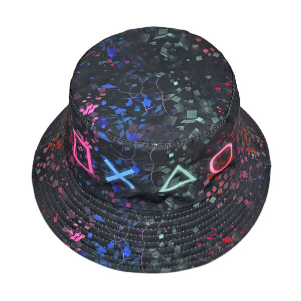 Wholesale Vintage Geometric Print Bucket Hat Reversible Sun Hat for Outdoor Casual Wear