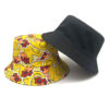 Wholesale Little Yellow Duck Print Bucket Hat Reversible Sun Protection Hat for Outdoor