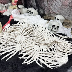 oly-4b71f8725edc0aa3b8f3da177a74a1e9 Wholesale Plastic Skeleton Hand Prop Pair - Halloween Decorative Accent for Party Decor