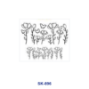 Wholesale 8pcs Hand Drawn Cartoon Figure Bow Floral Maternal Slogan Peace Sign Decor Mini Cup Keychain Sticker OLY Exclusive