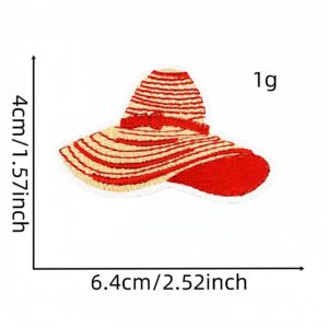 Red series cloth stickers 14#