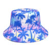 Wholesale Trendy Coconut Tree Print Bucket Hat Sun Protection Fashion Accessory for Resale
