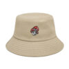 Wholesale Fashion Three Mushroom Embroidered Bucket Hat for Sun Protection Chic Accessory for Resale