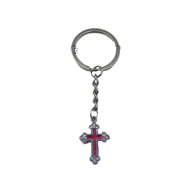 Wholesale Metal Cross Pendant Keychain - Light Luxury Decorative Keyring Accessory