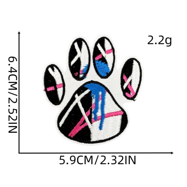 oly-4baea3ba17510ebe0f3795b02d9d5965 Wholesale Colorful Bear Paw Embroidery Iron-On Patch Bag Decorative Accessory DIY Craft Gift