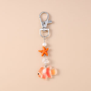 Orange starfish clownfish