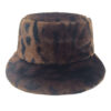 Wholesale Leopard Print Fluffy Faux Fur Bucket Hat for Women Casual Winter Fashion Accessory