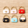 Wholesale 10Pcs Black Zinc Alloy Bag Charm Set DIY Pendants Earrings Keychain Fashion Accessory