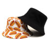 Wholesale Hot Dog Pattern Fisherman Hat Double Sided Outdoor Sun Hat with Short Brim Trendy Fashion Accessory