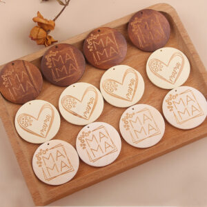 oly-4bda924ab0b1177677f79dd6b67a7911 Wholesale Korean Style MAMA Wooden Disc Keychain Accessory Trendy Gift for Resale