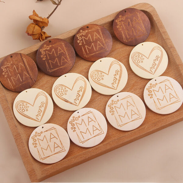 oly-4bda924ab0b1177677f79dd6b67a7911 Wholesale Korean Style MAMA Wooden Disc Keychain Accessory Trendy Gift for Resale