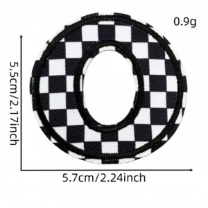 Checkerboard letter patch O