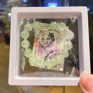 Love green floral 10cm bracelet (boxed with cardboard)