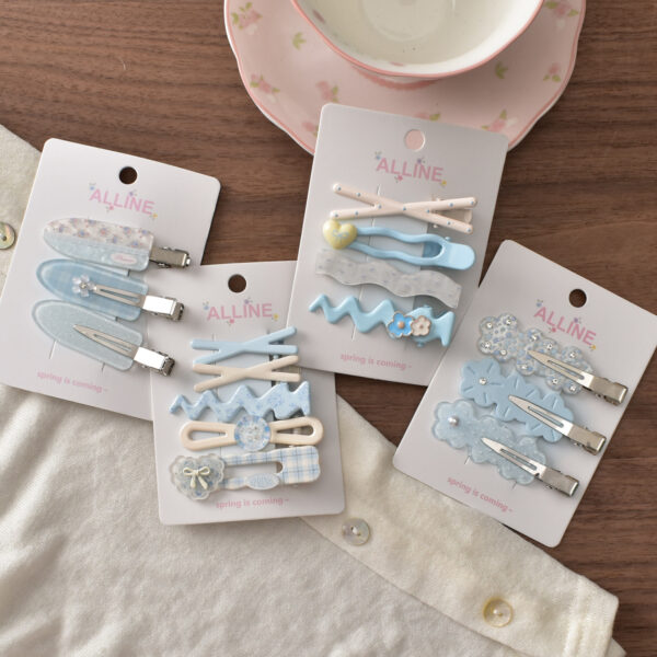 oly-4bec33e01393f5df2a46f0d1d18e65b1 Wholesale Floral Acrylic Hair Clips Set Spring Trendy Hair Accessory Boutique
