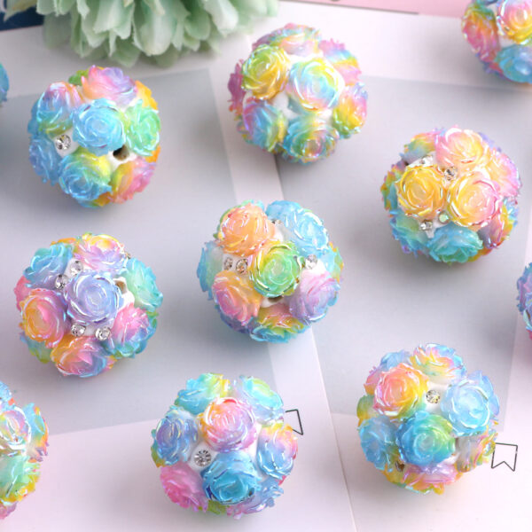 Wholesale Acrylic Gradient Loose Beads for DIY Jewelry Phone Chain Accessories