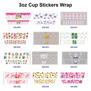oly-4c167b643d6d823b227c79155dd8cd63 Wholesale 8pcs Kawaii Cartoon 3oz Cup Stickers Wrap OLY Exclusive