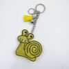 Wholesale Yellow Rhinestone Cartoon Snail Keychain Fashion Decorative Accessory