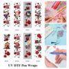 Wholesale 2/8/16pcs UV DTF Stickers Horror Doll and Pumpkin Bat Print Pen and Bookmark Stickers OLY Exclusive