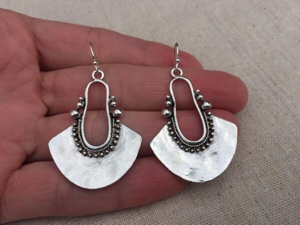 Wholesale Alloy Hollow Fan Dangle Earrings Retro Fashion Wedding Jewelry Accessory
