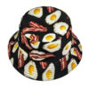 Wholesale Egg Pattern Print Sun Protection Unisex Bucket Hat for Outdoor Travel