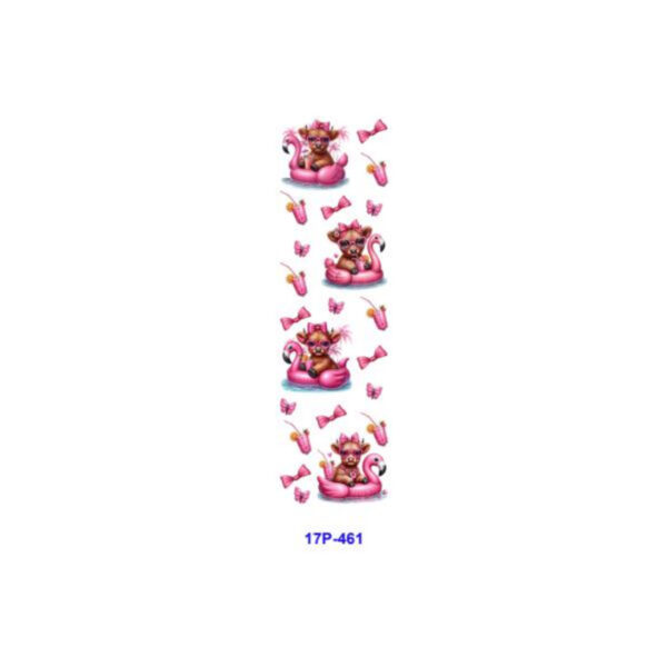 oly-4c7f6483f4c9d172c699ab9ffbf52c6c Wholesale 2/8/16pcs Cute Pink Flamingo Float Cow Floral Series UV DTF Pen and Bookmark Stickers