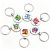 Wholesale Metal Flag Keychain Football Fan Bag Charm Decorative Accessory