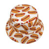 Wholesale Hot Dog Pattern Fisherman Hat Double Sided Outdoor Sun Hat with Short Brim Trendy Fashion Accessory
