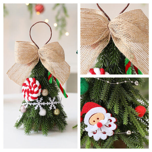 oly-4c94f58bca88f0b708d42535a6c1dd81 Wholesale Cartoon Style Red White Snowflake Pe Christmas Tree Desktop Decoration Home Decor Gift
