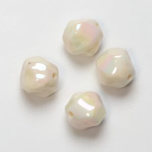 02-beige / The size is about 12mm, the hole diameter is about 1.8mm (sold by piece)