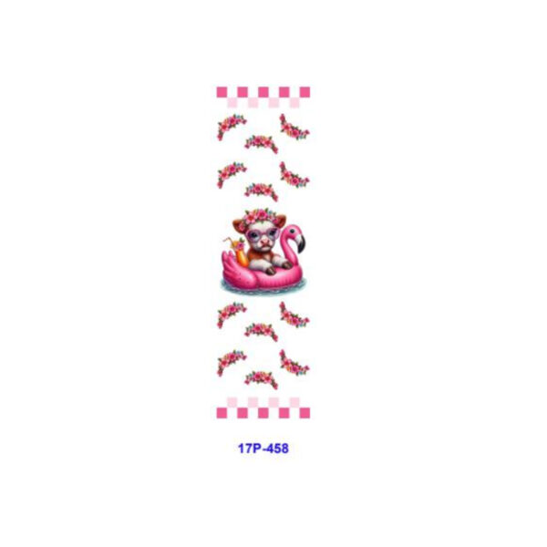 oly-4cb494bab38ea2af75a1b23bce9ac183 Wholesale 2/8/16pcs Cute Pink Flamingo Float Cow Floral Series UV DTF Pen and Bookmark Stickers