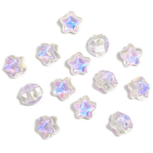 Four-hole beads-aurora purple / 12mm