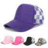 oly-4cff50b1262275c6838d5edd338189a8 Wholesale Checkerboard Trucker Mesh Cap Stylish Baseball Hat for Resale