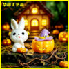Wholesale Halloween Ghost Bunny Resin Decorative Ornament for Home Decor Gift