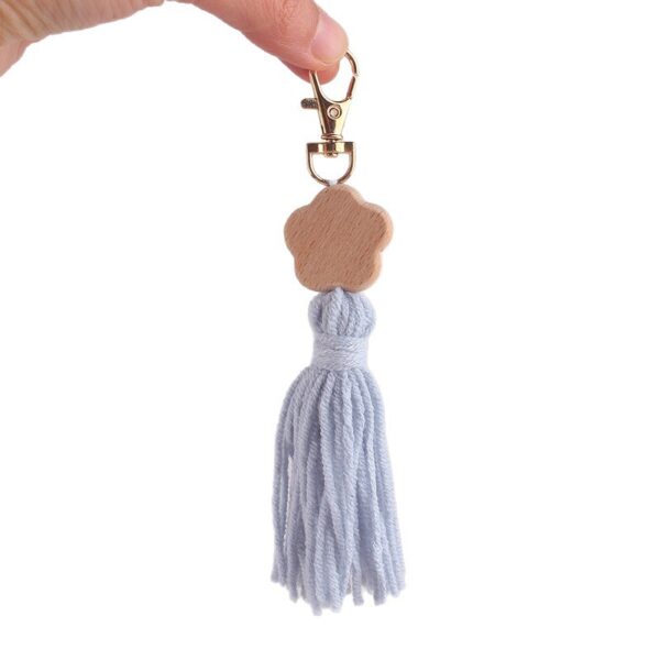 oly-4d12b603adfc6755ec322ee08fc58ab6 Wholesale Bohemian Style Beaded Tassel Keychain Dark Green Fashion Accessory for Bag Decoration Gift Idea