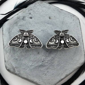 Sun, moon and butterfly earrings (zce450)
