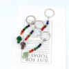 oly-4d198b52a7974b6969f666fa22ab4112 Wholesale Pastoral Style Crystal Bead Mushroom Keychain Car Key Accessory Gift
