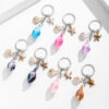 oly-4d1dad535a589664d6e2646281e6782e Wholesale Beach Seashell Starfish Design Blue Resin Keychain Bag Charm Car Key Accessory Gift
