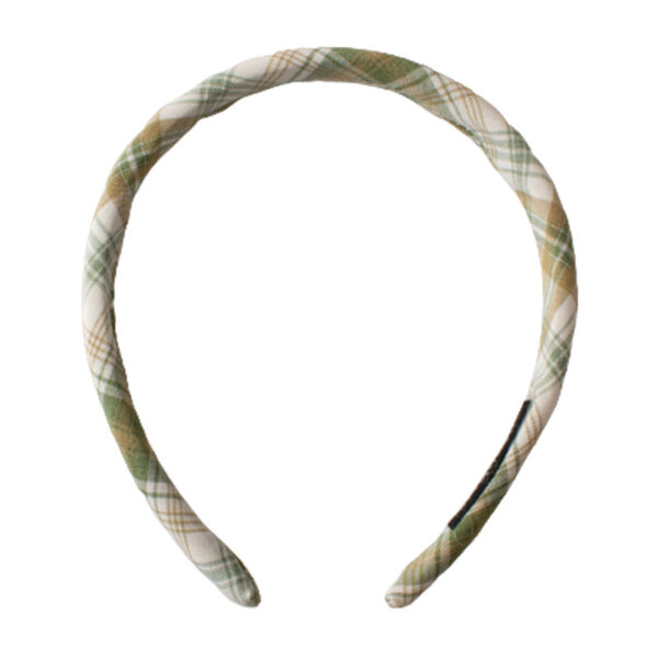 oly-4d1e297aff17440cb5ce8e06d7847f44 Wholesale Sweet Style Handmade Plaid Cloth Hairband, Spring Hair Accessory for Everyday Styling