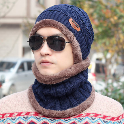 oly-4d24bc5c5fddfea3561abe6e558e50a9 Wholesale Winter Knitted Beanie Hat Men Trendy Triangle Label Ear Flap Cap
