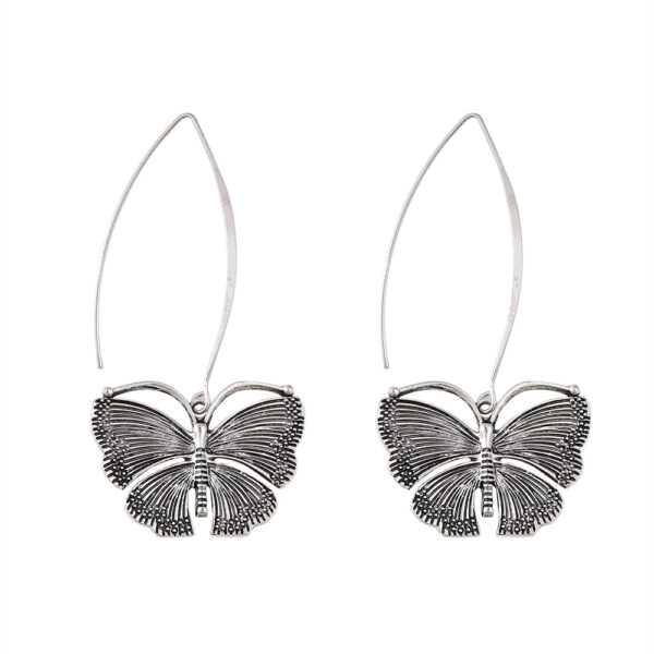 oly-4d4e90e71069ee74fec45a97683200b1 Wholesale Retro Butterfly Drop Earrings Vintage Metal Jewelry Fashion Accessory for Party