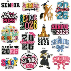 Graduation applique set - 16 pieces